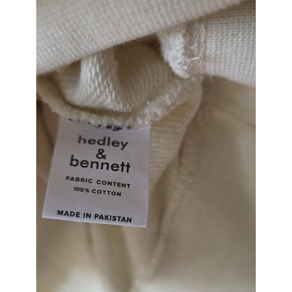 Hedley and Bennett 2XL Cream Pullover 100% Cotton Ampersand Patch Logo - Picture 7 of 8